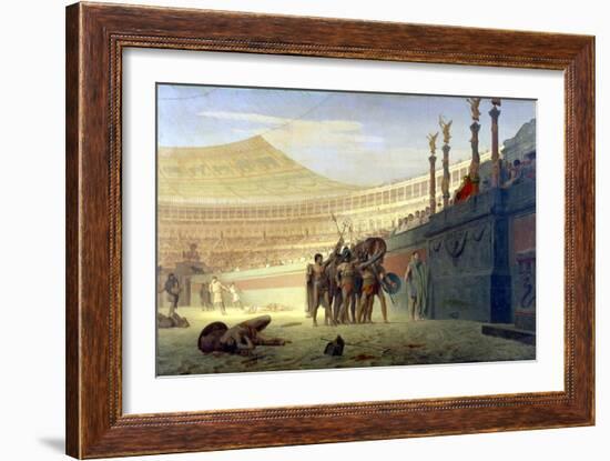 Hail Caesar! We Who are About to Die Salute You, 19th Century-Jean-Leon Gerome-Framed Giclee Print