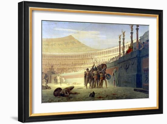 Hail Caesar! We Who are About to Die Salute You, 19th Century-Jean-Leon Gerome-Framed Giclee Print