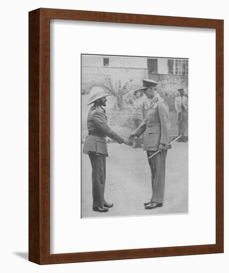 'Haile Selassie and General Cunningham', 1941-Unknown-Framed Photographic Print