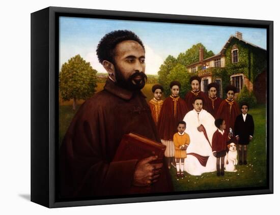 Haile Selassie in Exile, 1987-Frances Broomfield-Framed Premier Image Canvas