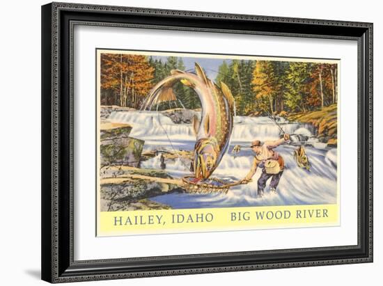 Hailey, Idaho, Big Wood River-null-Framed Art Print