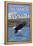 Haines, Alaska, Eagle Fishing-Lantern Press-Framed Stretched Canvas