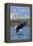 Haines, Alaska, Eagle Fishing-Lantern Press-Framed Stretched Canvas