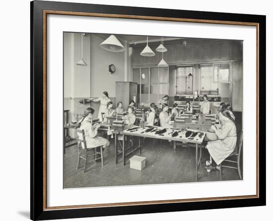 Hair Dressing Class, Barrett Street Trade School for Girls, London, 1915-null-Framed Photographic Print