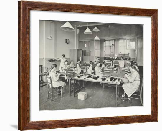 Hair Dressing Class, Barrett Street Trade School for Girls, London, 1915-null-Framed Photographic Print