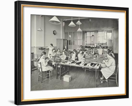 Hair Dressing Class, Barrett Street Trade School for Girls, London, 1915-null-Framed Photographic Print