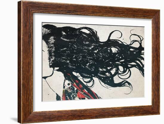 Hair-Alex Cherry-Framed Art Print