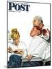 "Haircut and Manicure," Saturday Evening Post Cover, December 11, 1948-George Hughes-Mounted Giclee Print