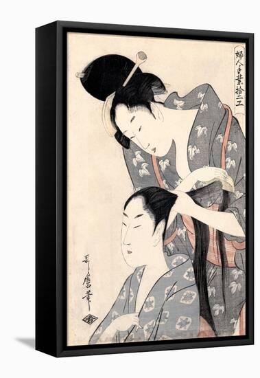 Hairdresser (Kamiyu), C. 1798-Kitagawa Utamaro-Framed Premier Image Canvas