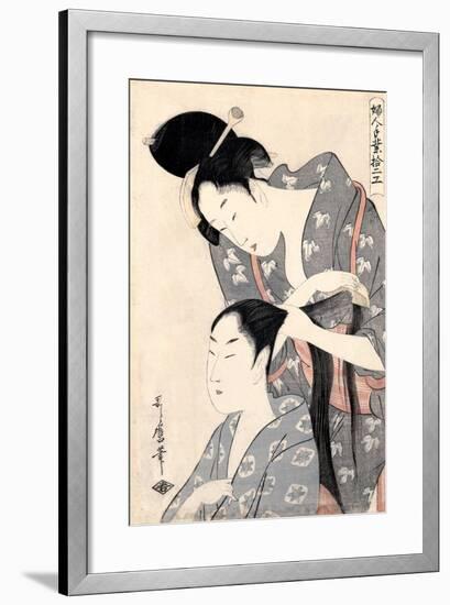 Hairdresser (Kamiyu), C. 1798-Kitagawa Utamaro-Framed Giclee Print