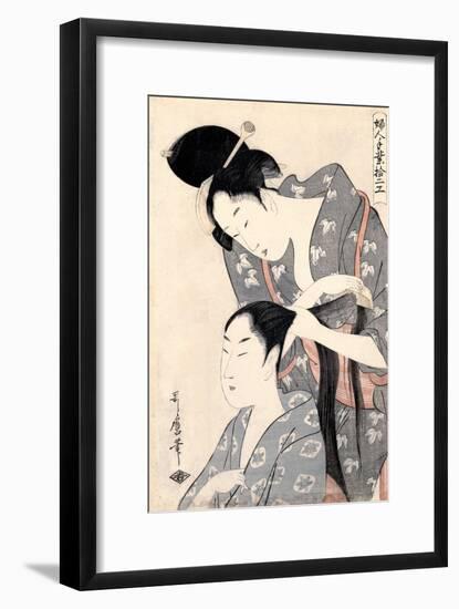 Hairdresser (Kamiyu), C. 1798-Kitagawa Utamaro-Framed Giclee Print