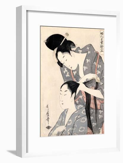 Hairdresser (Kamiyu), C. 1798-Kitagawa Utamaro-Framed Giclee Print