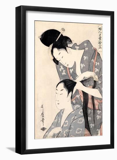 Hairdresser (Kamiyu), C. 1798-Kitagawa Utamaro-Framed Giclee Print