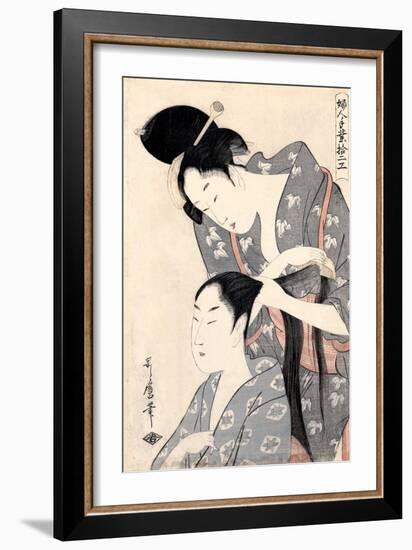 Hairdresser (Kamiyu), C. 1798-Kitagawa Utamaro-Framed Giclee Print