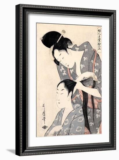 Hairdresser (Kamiyu), C. 1798-Kitagawa Utamaro-Framed Giclee Print