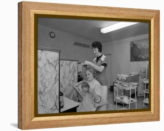 Hairdressing Salon, Armthorpe, Near Doncaster, South Yorkshire, 1964-Michael Walters-Framed Premier Image Canvas