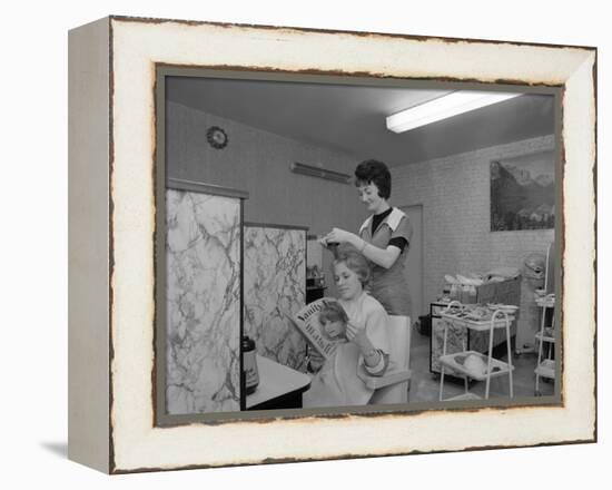 Hairdressing Salon, Armthorpe, Near Doncaster, South Yorkshire, 1964-Michael Walters-Framed Premier Image Canvas