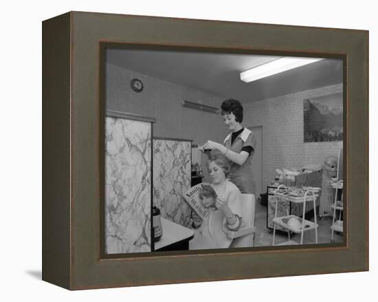 Hairdressing Salon, Armthorpe, Near Doncaster, South Yorkshire, 1964-Michael Walters-Framed Premier Image Canvas