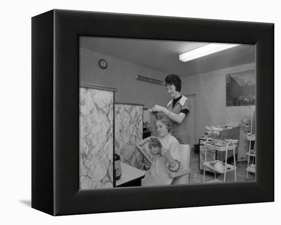 Hairdressing Salon, Armthorpe, Near Doncaster, South Yorkshire, 1964-Michael Walters-Framed Premier Image Canvas