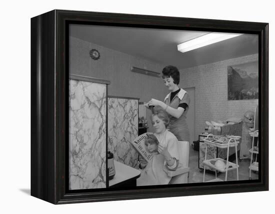 Hairdressing Salon, Armthorpe, Near Doncaster, South Yorkshire, 1964-Michael Walters-Framed Premier Image Canvas