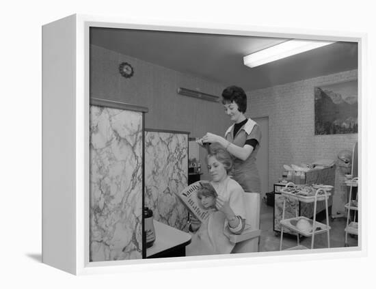 Hairdressing Salon, Armthorpe, Near Doncaster, South Yorkshire, 1964-Michael Walters-Framed Premier Image Canvas