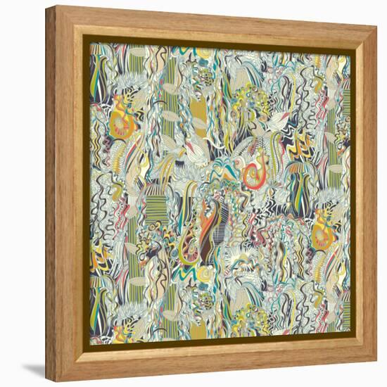 Hairspray Jungle-Sharon Turner-Framed Stretched Canvas