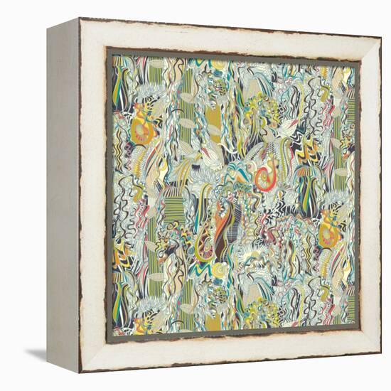 Hairspray Jungle-Sharon Turner-Framed Stretched Canvas