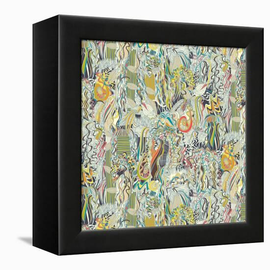 Hairspray Jungle-Sharon Turner-Framed Stretched Canvas