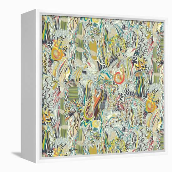 Hairspray Jungle-Sharon Turner-Framed Stretched Canvas