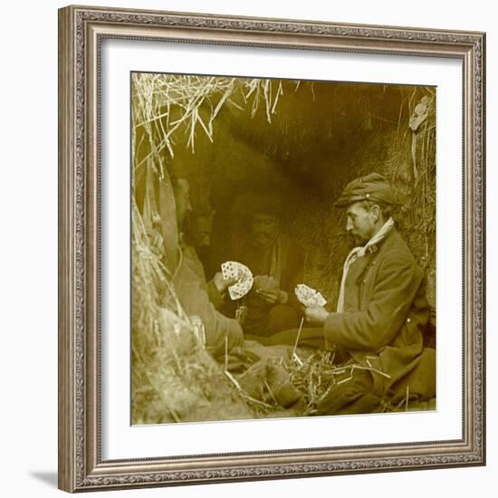 Hairy Play Shackles in the Trench, First World War (Stereoscopic Glass Plate)-Anonymous Anonymous-Framed Giclee Print