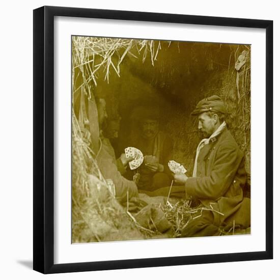 Hairy Play Shackles in the Trench, First World War (Stereoscopic Glass Plate)-Anonymous Anonymous-Framed Giclee Print