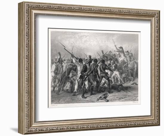 Haiti: French and Patriots in Hand-To-Hand Combat-Raffet-Framed Photographic Print