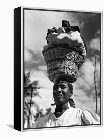 Haitian Woman Vendor, C.1959-null-Framed Premier Image Canvas