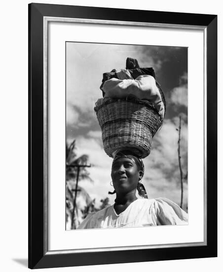 Haitian Woman Vendor, C.1959-null-Framed Photographic Print