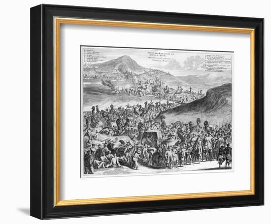 Hajj Caravan from Cairo to Mecca, from 'Description De L'Afrique' by O. Dapper, 1686-null-Framed Giclee Print