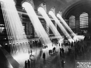 Sun Beams into Grand Central Station by Hal Morey