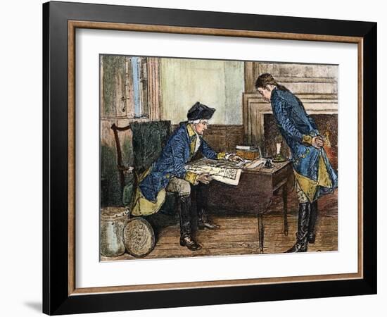 Hale and Washington in Nyc-Howard Pyle-Framed Giclee Print