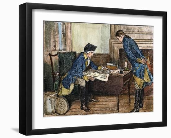 Hale and Washington in Nyc-Howard Pyle-Framed Giclee Print