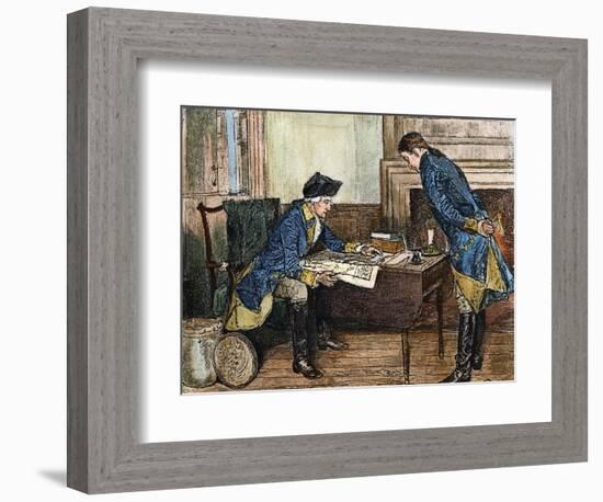 Hale and Washington in Nyc-Howard Pyle-Framed Giclee Print