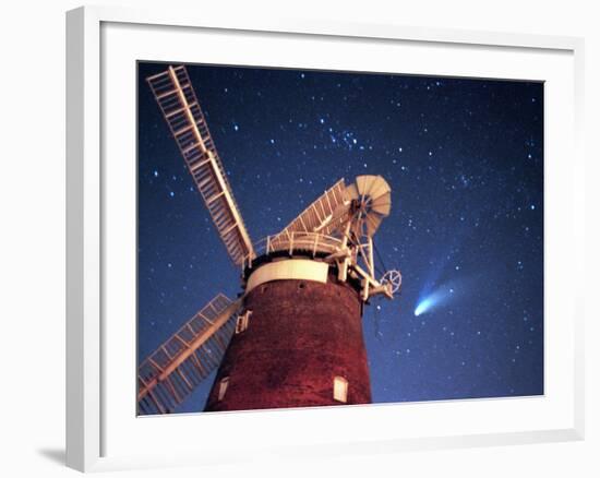 Hale Bopp Comet in Sky Over Thaxted Essex-null-Framed Photographic Print