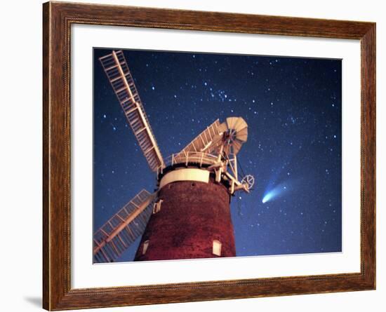 Hale Bopp Comet in Sky Over Thaxted Essex-null-Framed Photographic Print