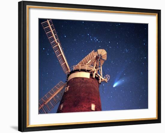 Hale Bopp Comet in Sky Over Thaxted Essex-null-Framed Photographic Print
