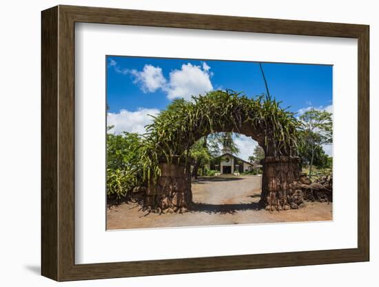 Haleiwa Church in Haleiwa, North Shore Oahu, Hawaii, United States of America, Pacific-Michael-Framed Photographic Print