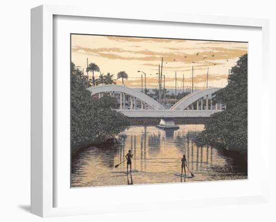 Haleiwa Paddleboarders-Palmer Artworks-Framed Giclee Print