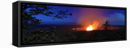 Halemaumau Crater Erupting, Hawai'I Volcanoes National Park, Kilauea Volcano, Big Island-null-Framed Premier Image Canvas