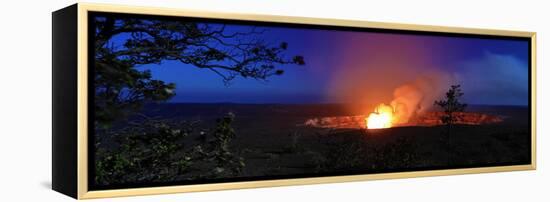 Halemaumau Crater Erupting, Hawai'I Volcanoes National Park, Kilauea Volcano, Big Island-null-Framed Premier Image Canvas