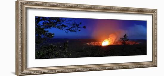 Halemaumau Crater Erupting, Hawai'I Volcanoes National Park, Kilauea Volcano, Big Island-null-Framed Photographic Print