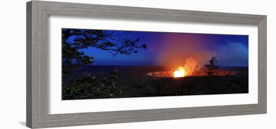 Halemaumau Crater Erupting, Hawai'I Volcanoes National Park, Kilauea Volcano, Big Island-null-Framed Photographic Print