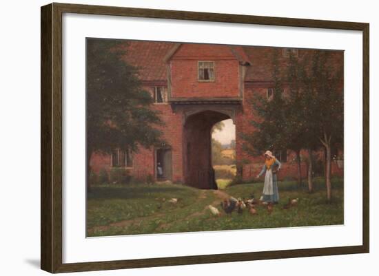 Hales Old Hall, Hales Green, Near Norwich, Norfolk, 1913-Edmund Blair Leighton-Framed Giclee Print