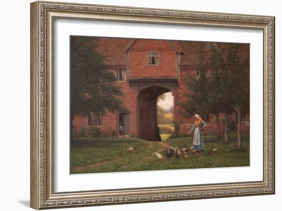 Hales Old Hall, Hales Green, Near Norwich, Norfolk, 1913-Edmund Blair Leighton-Framed Giclee Print